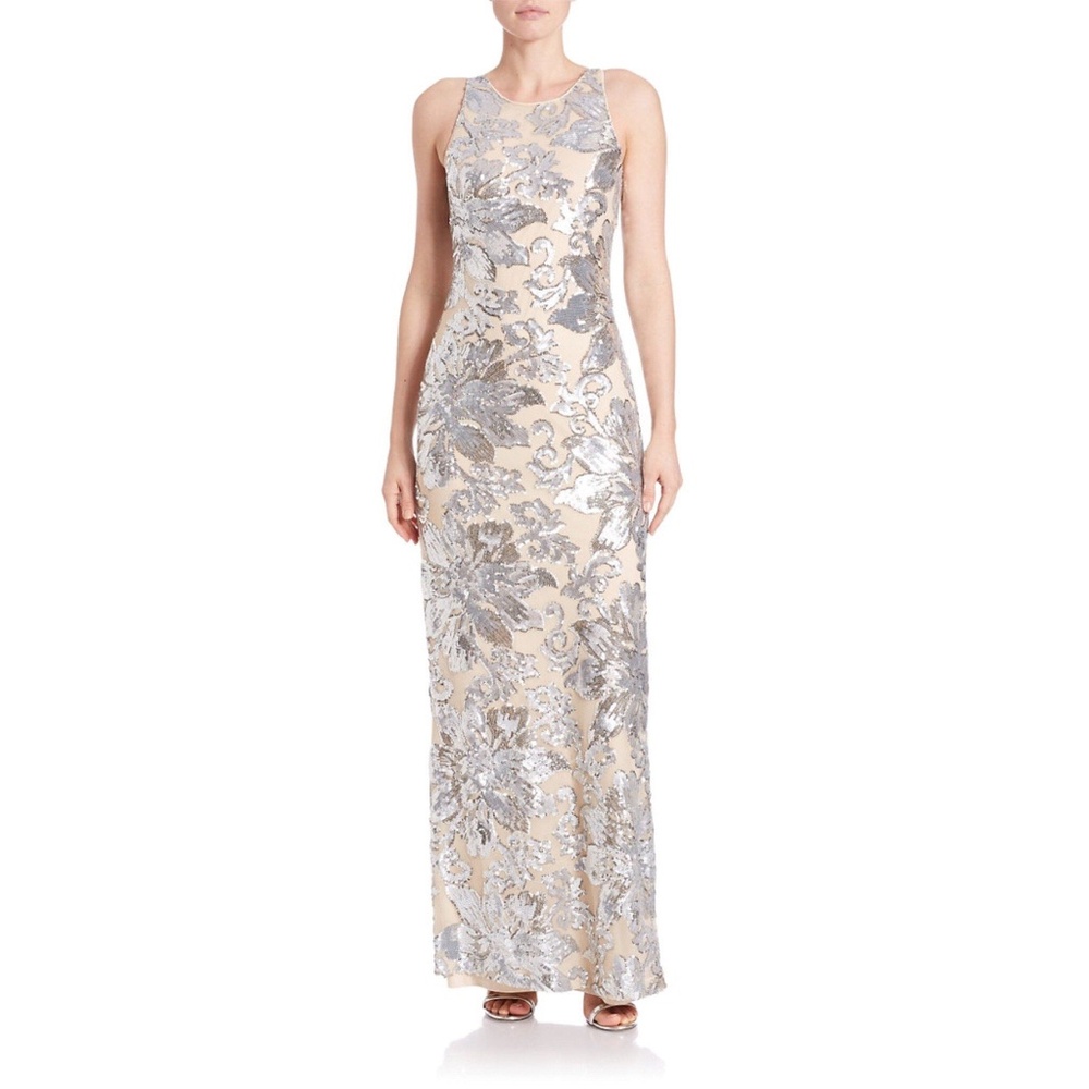 Badgley Mischka Illusion Sequin Gown